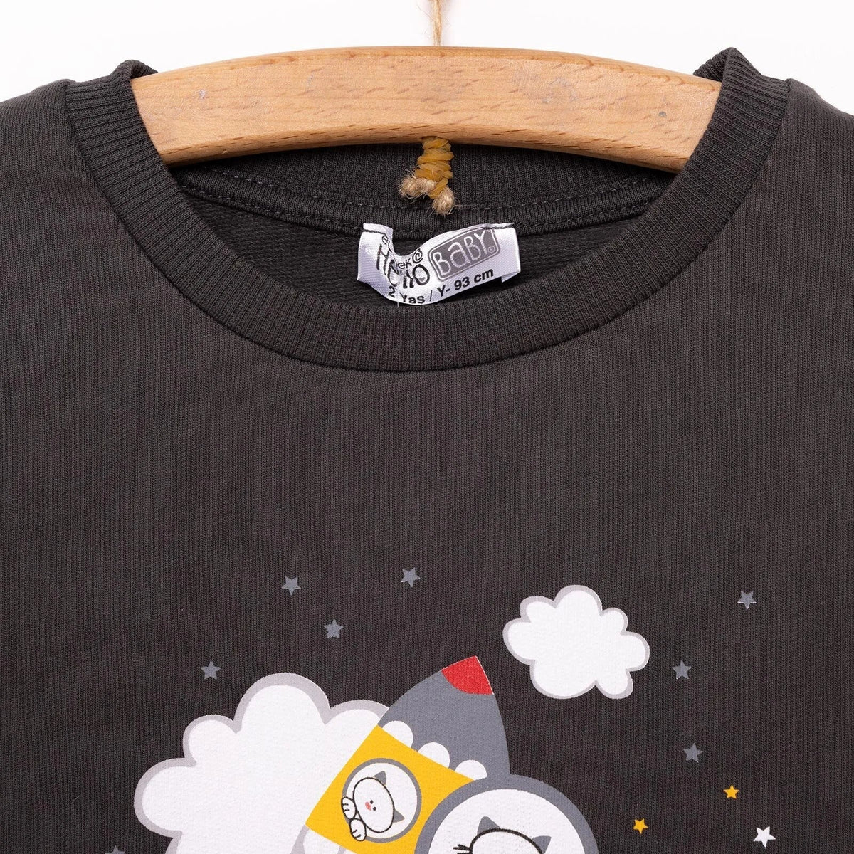 HelloBaby Popper Fastening Brushed Baby Sweatshirt (6 Months to 5 Years)