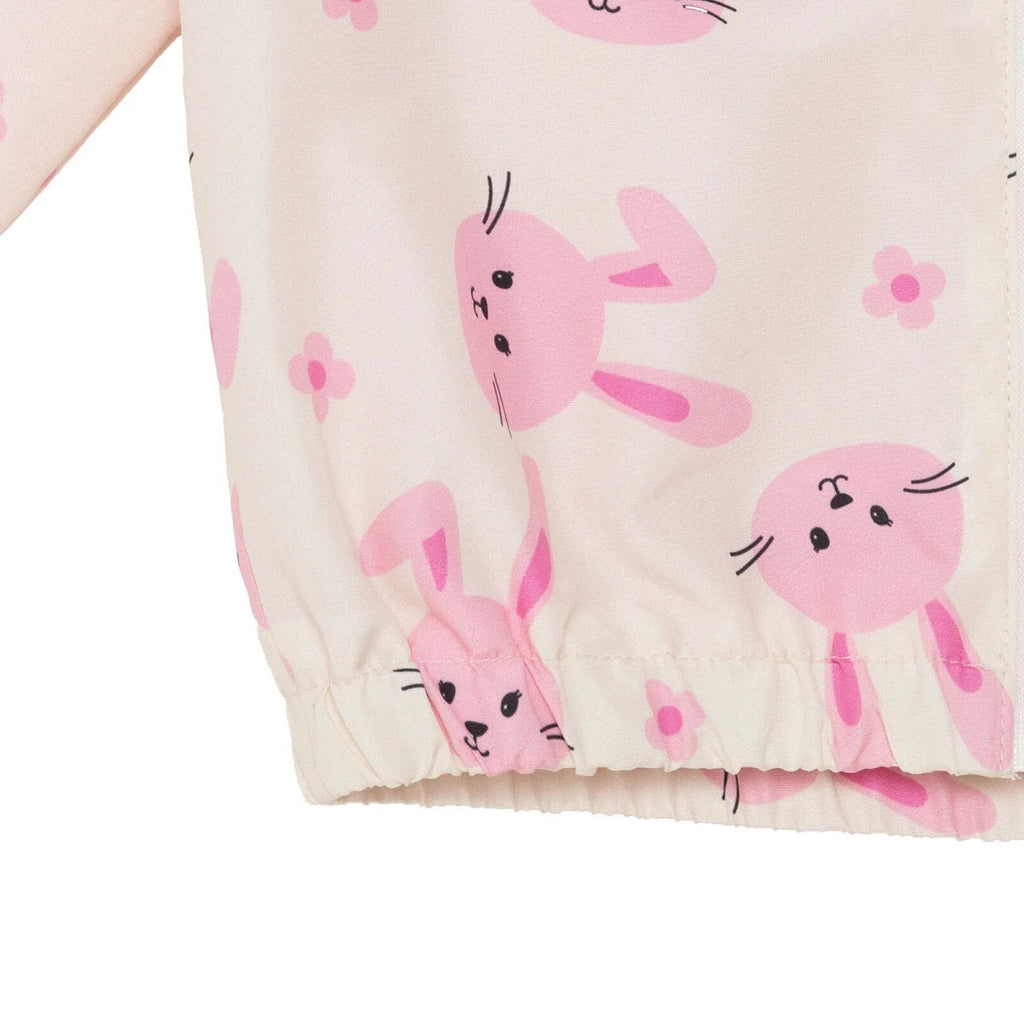 HelloBaby Hooded Printed Microfibre Baby Raincoat (9-12 Months to 4-5 Years) - Ecru Printed