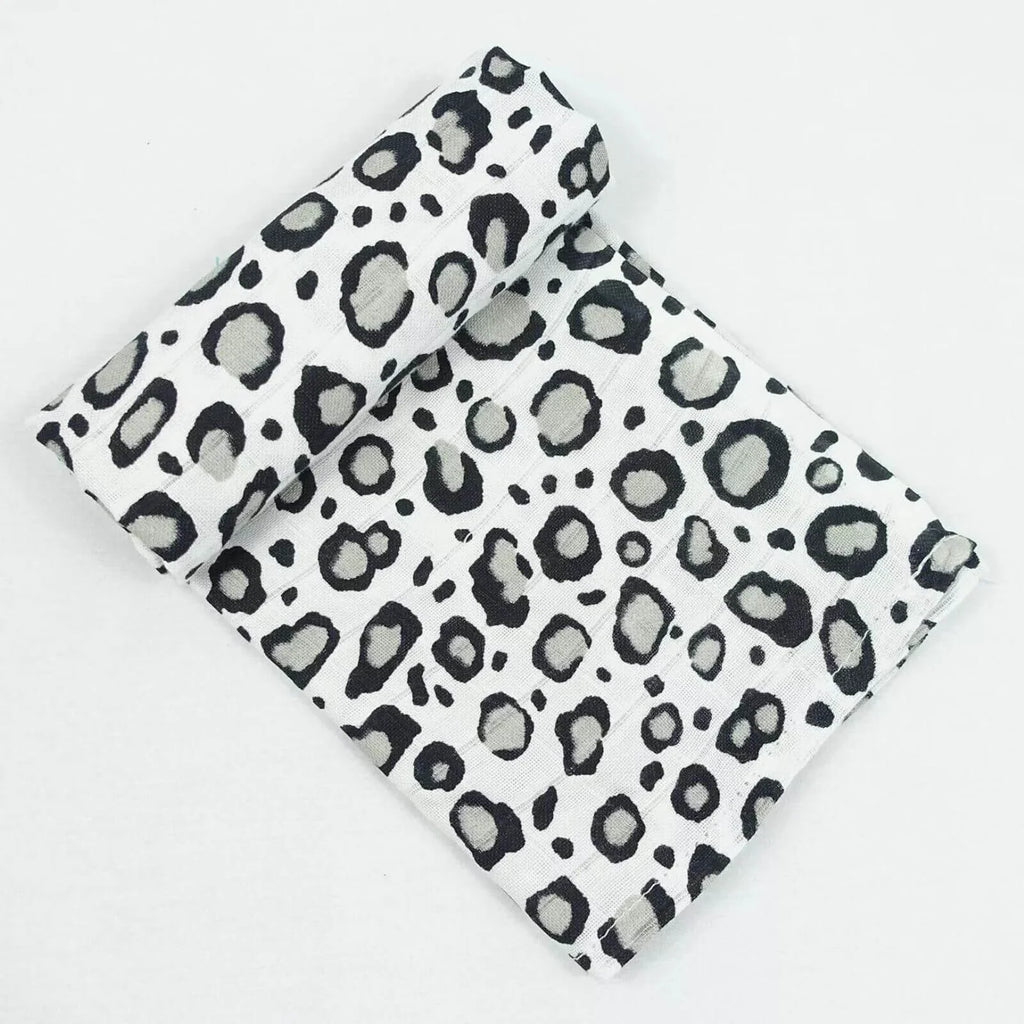 MuslinZ Bamboo/Organic Cotton Muslin Swaddle 120x120cm - Leopard