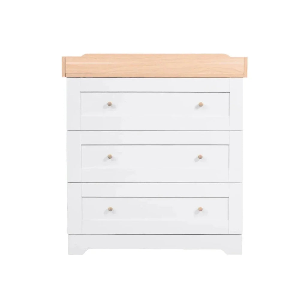 Tutti Bambini Malmo Cot Bed with Rio 3 pcs Furniture Set - Dove Grey/Honey Oak