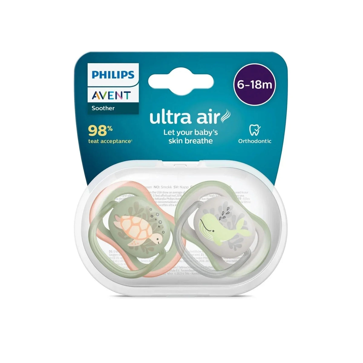 Philips Avent Ultra Air Soother 6-18 months Pack of 2