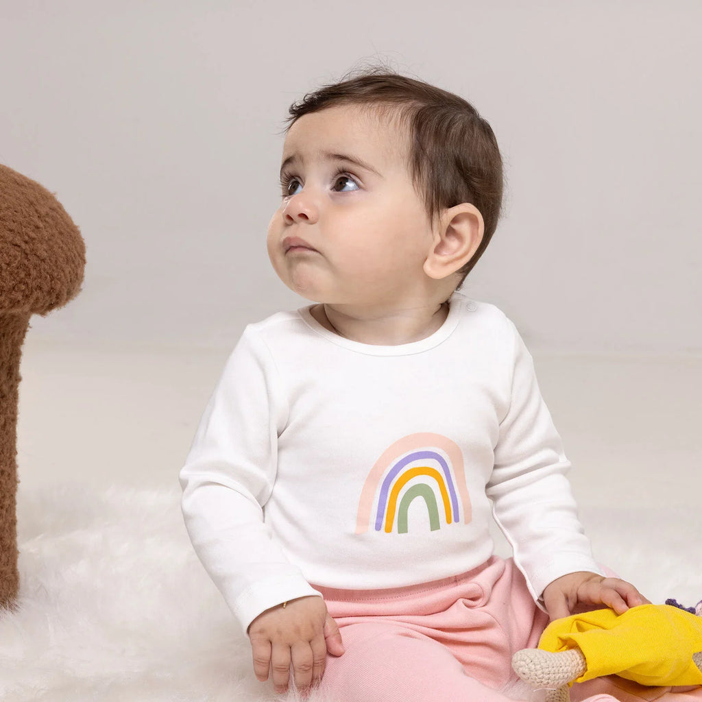 HelloBaby 4 Piece Rainbow Print Baby Hospital Bag Set (Newborn to 9 Months)