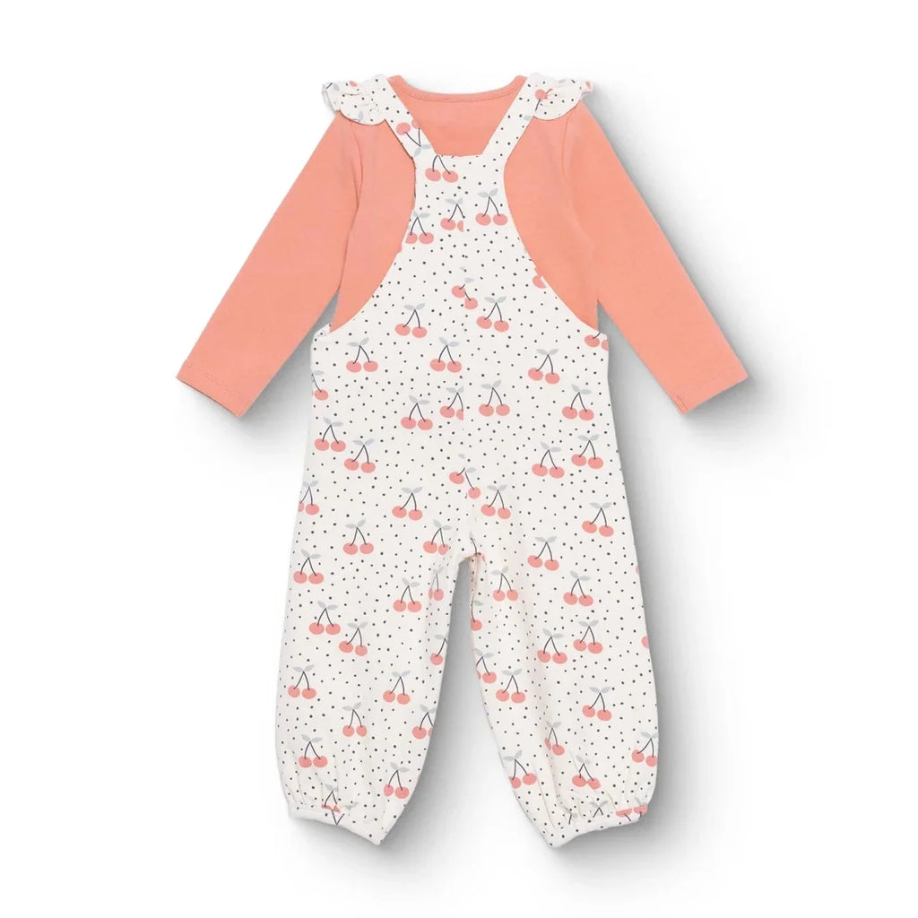 HelloBaby Ribbed Baby Dungarees & T-Shirt Set (6-9 Months to 4-5 Years)