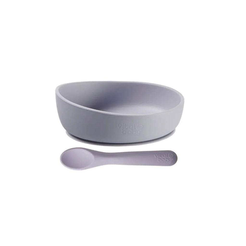 Vital Baby Nourish Silicone Suction Bowl Set - Dusky Mauve