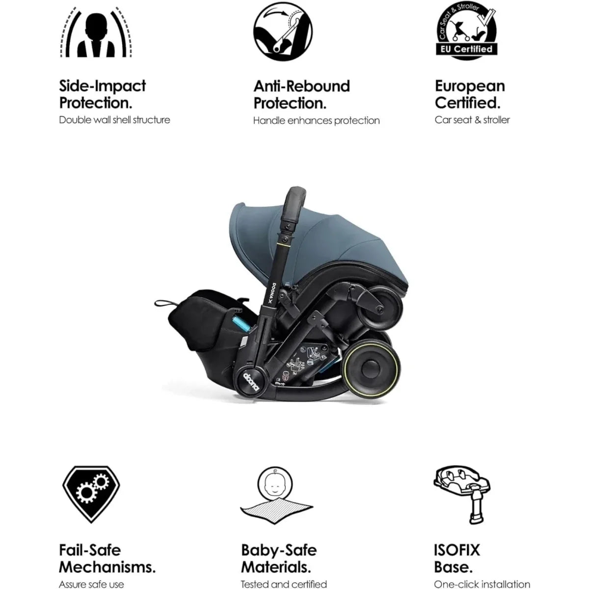 Doona X Infant Car Seat & Stroller - Ocean Blue