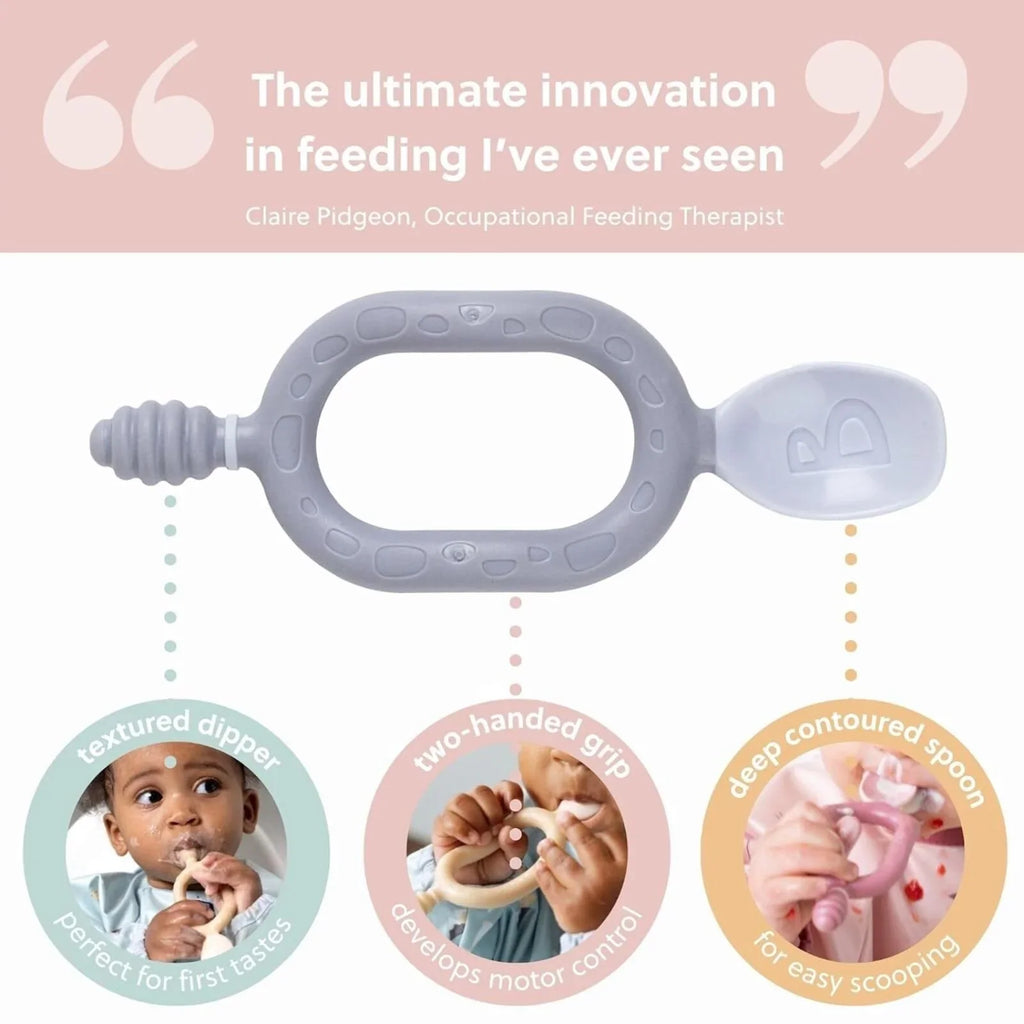 Bibado Dippit Baby Weaning Spoons 6+ months Pack of 2 - Blush