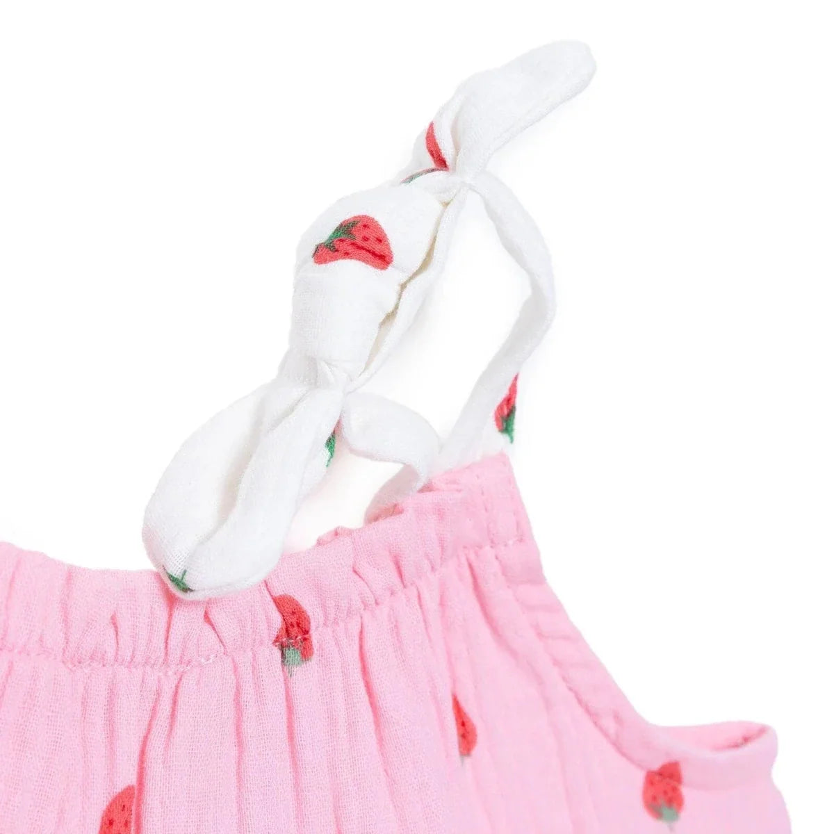 HelloBaby Strawberry Print Crew Neck Short Sleeve Baby Dress (6-9 Months to 4-5 Years) - Pink Printed