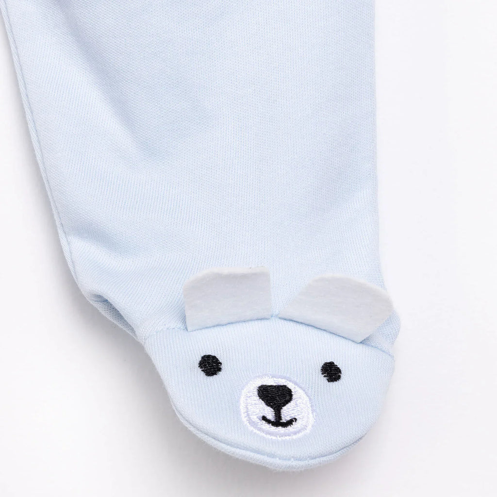 HelloBaby Animal 2 Pack Embroidered Footed Baby Bottoms (Newborn to 9 Months)