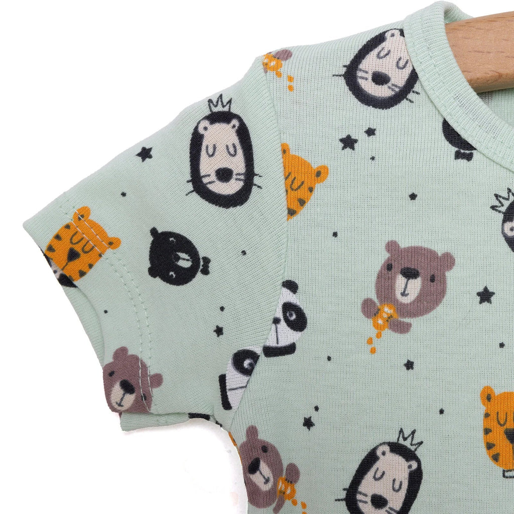 HelloBaby Alien Print Short Sleeve Baby Bodysuit (3 Months to 3 Years)
