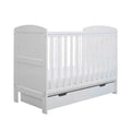Ickle Bubba Coleby Mini Cot Bed & Under Drawer White - Without Mattress