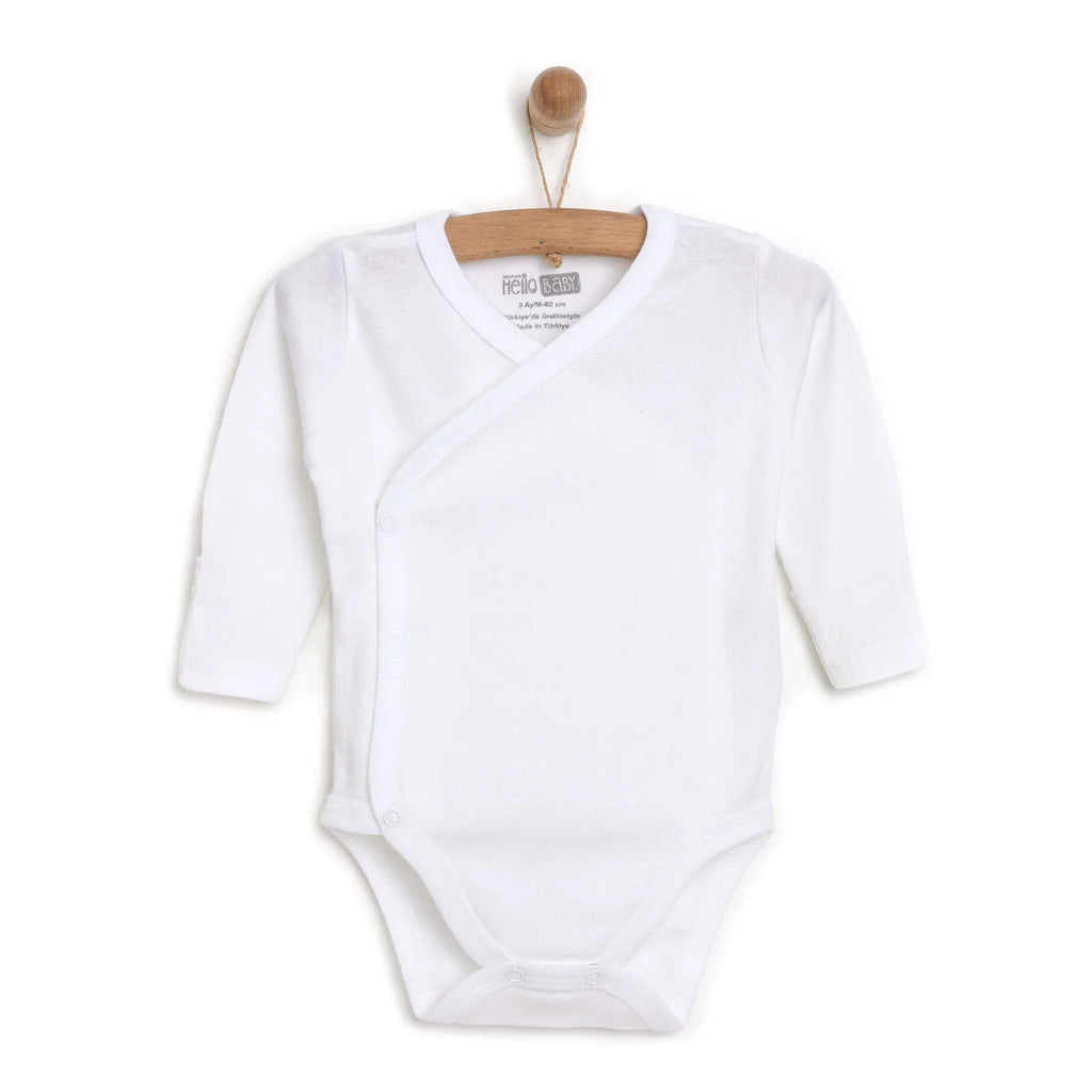 HelloBaby V Neck Long Sleeve Baby Bodysuit (Newborn to 9 Months)
