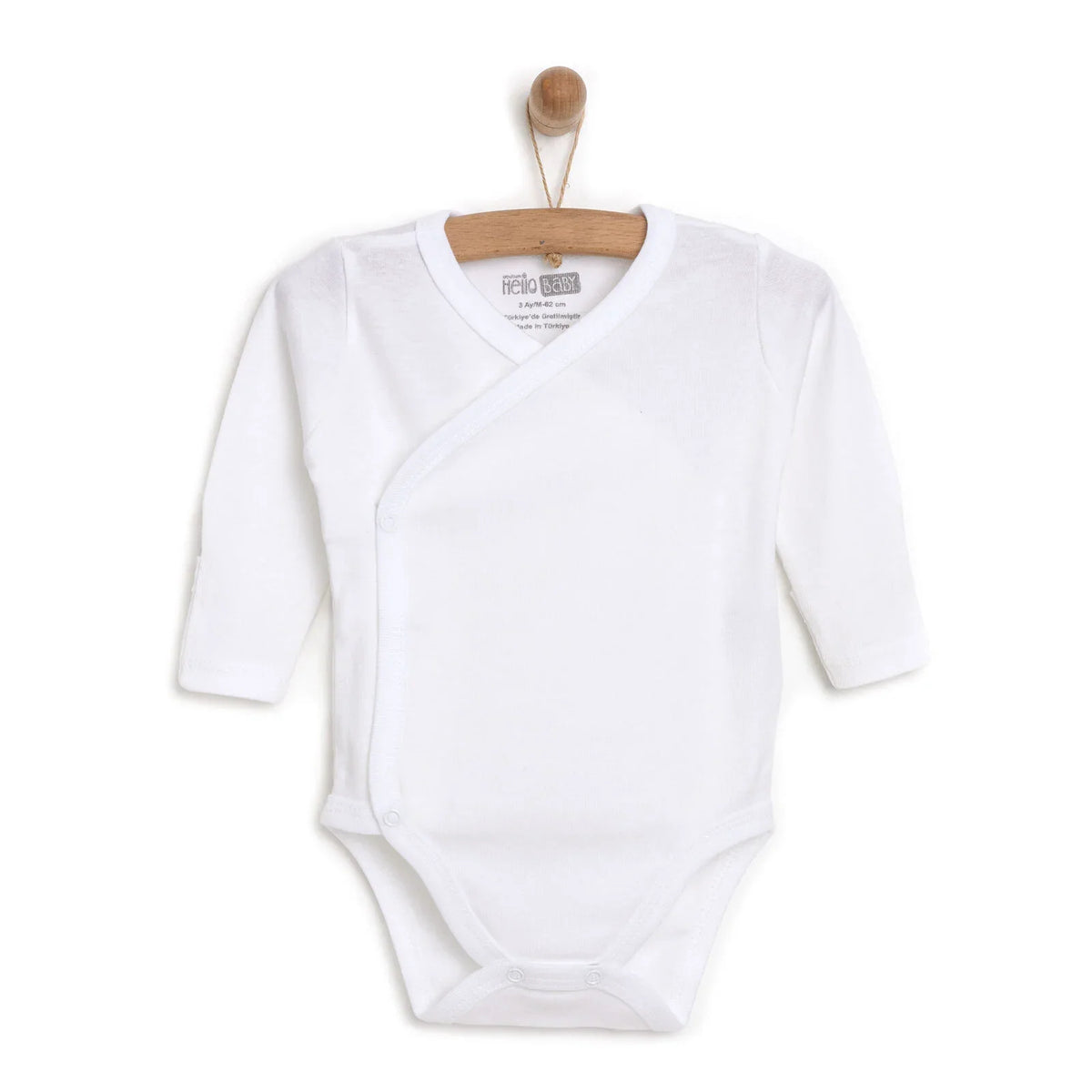 HelloBaby V Neck Long Sleeve Baby Bodysuit (Newborn to 9 Months)
