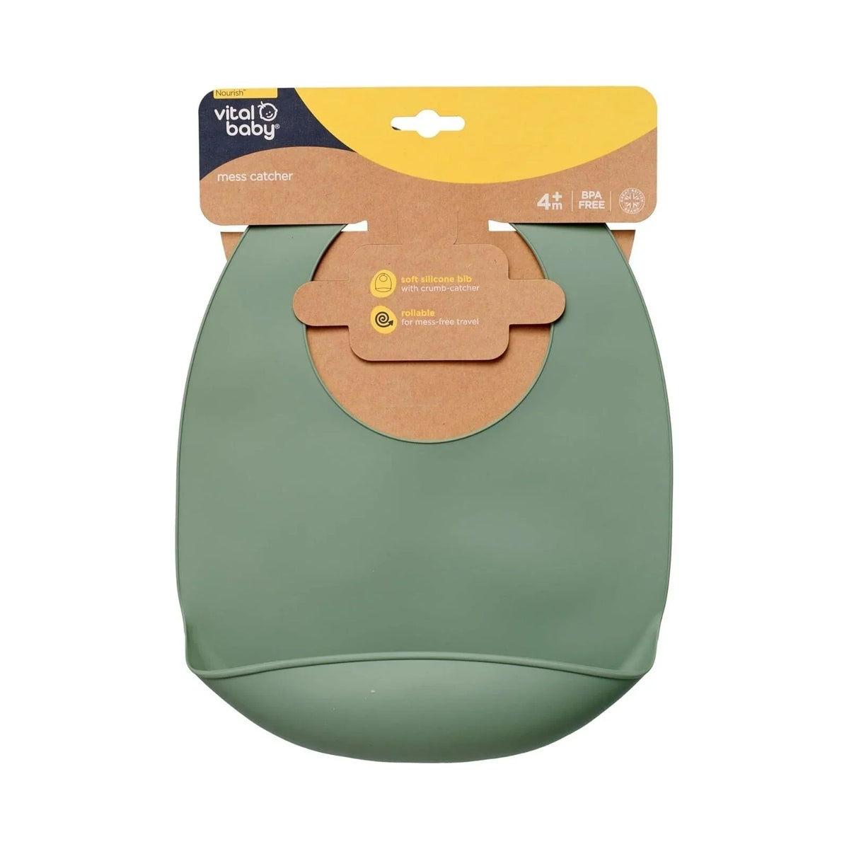 Vital Baby Nourish Mess Catcher - Natural Moss