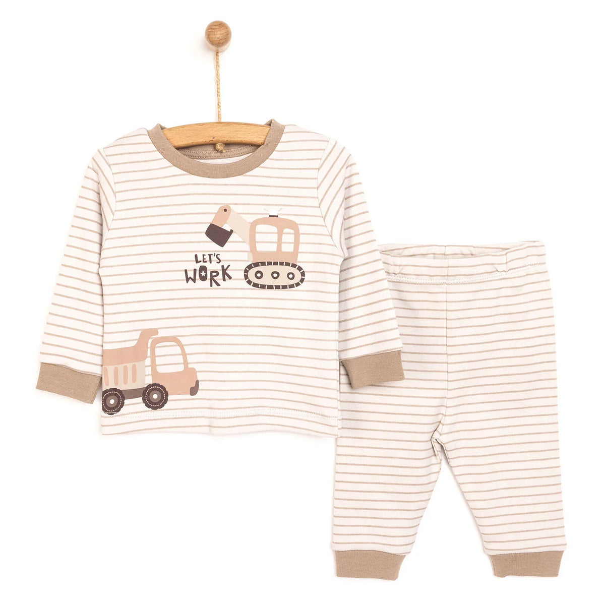 HelloBaby Truck Motif Long Sleeve Baby Pyjama Set (6 Months to 4 Years)