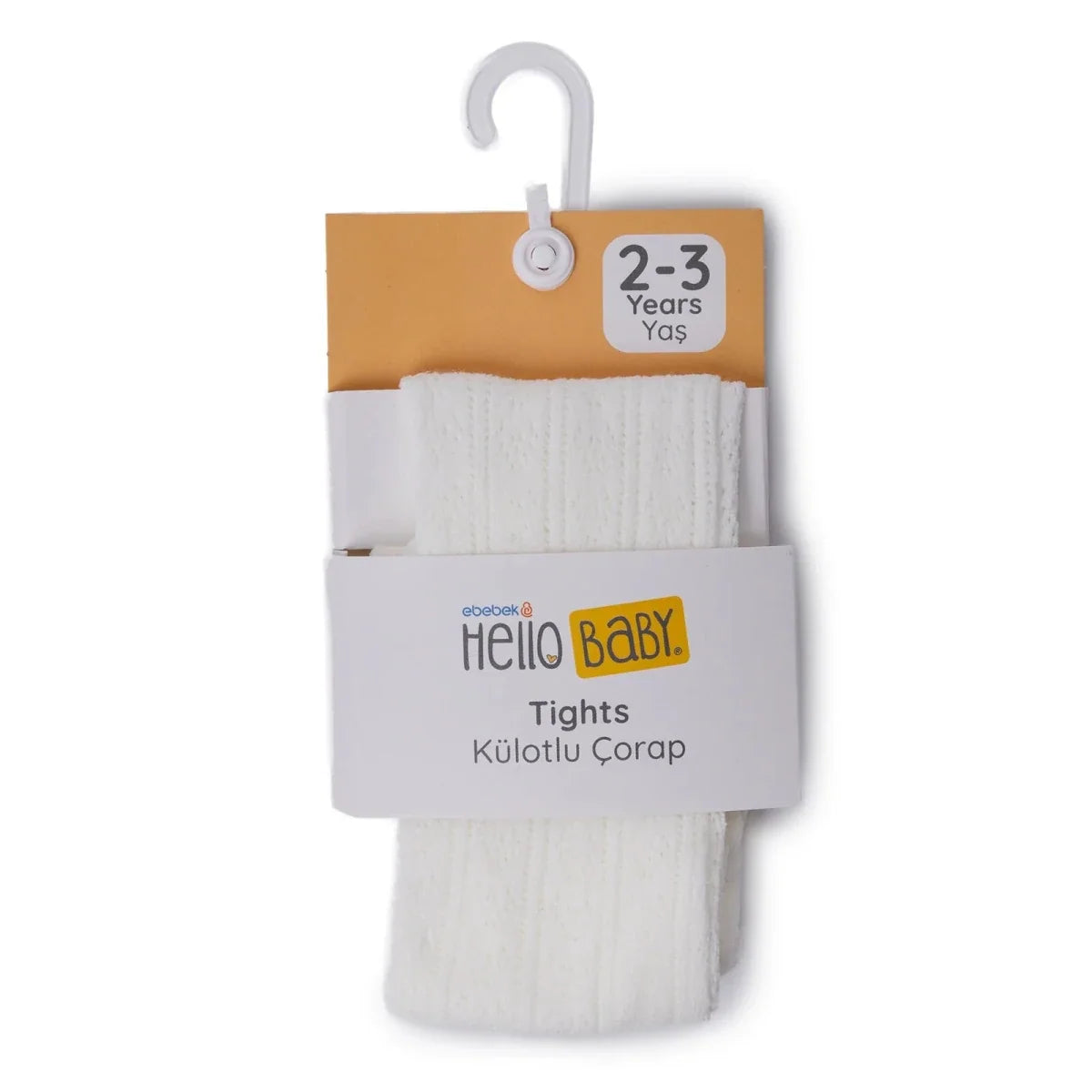 HelloBaby Striped Baby Tights (6-12 Months to 4-5 Years) - Ecru