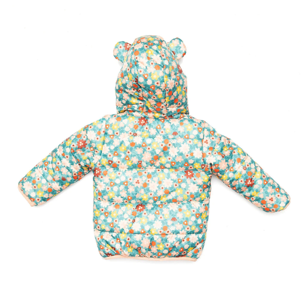 HelloBaby Basic Flower Printed Eared Coa - Printed
