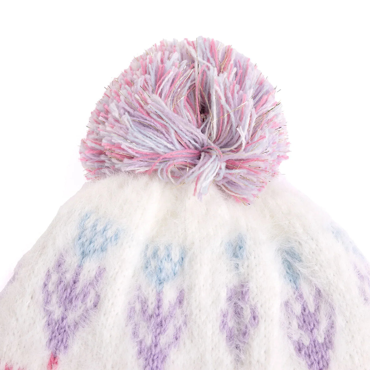 Fonem Fleece-Lined Patterned Knitted Baby Beanie (One Size)