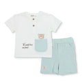 Bebetto Printed Short Sleeve Baby T-Shirt & Shorts Set (1-3 to 12 Months) - Multicolour