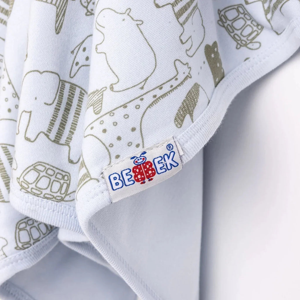 Bebbek Animal Print Jersey Baby Blanket (80 x 80 cm)