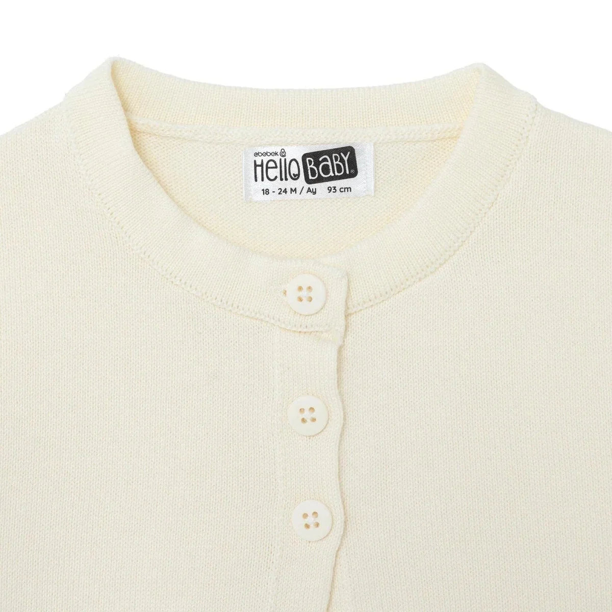 HelloBaby Knitted Baby Cardigan (6-9 Months to 4-5 Years) - Ecru