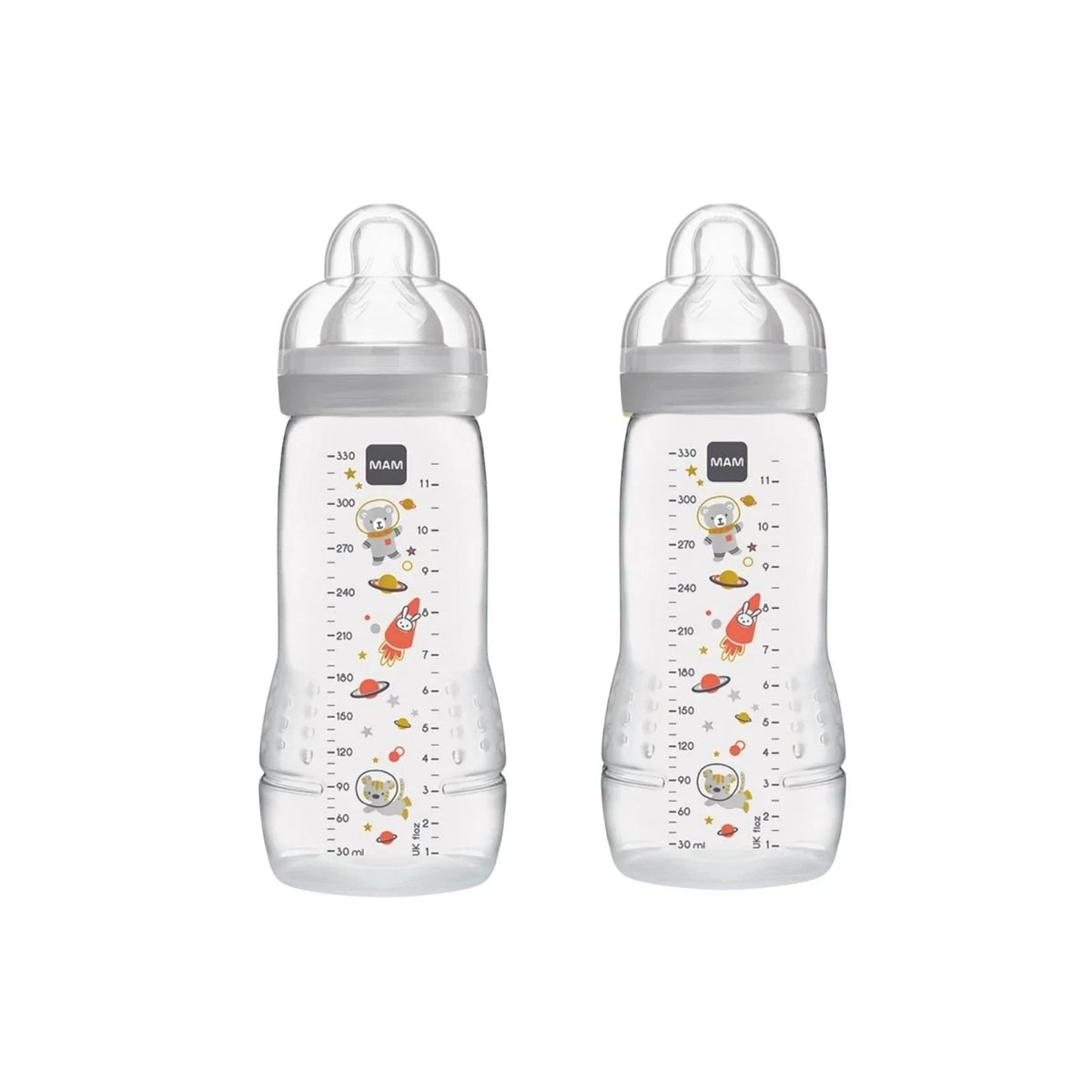 MAM Easy Active Bottle 330ml Unisex Pack of 2 Assorted