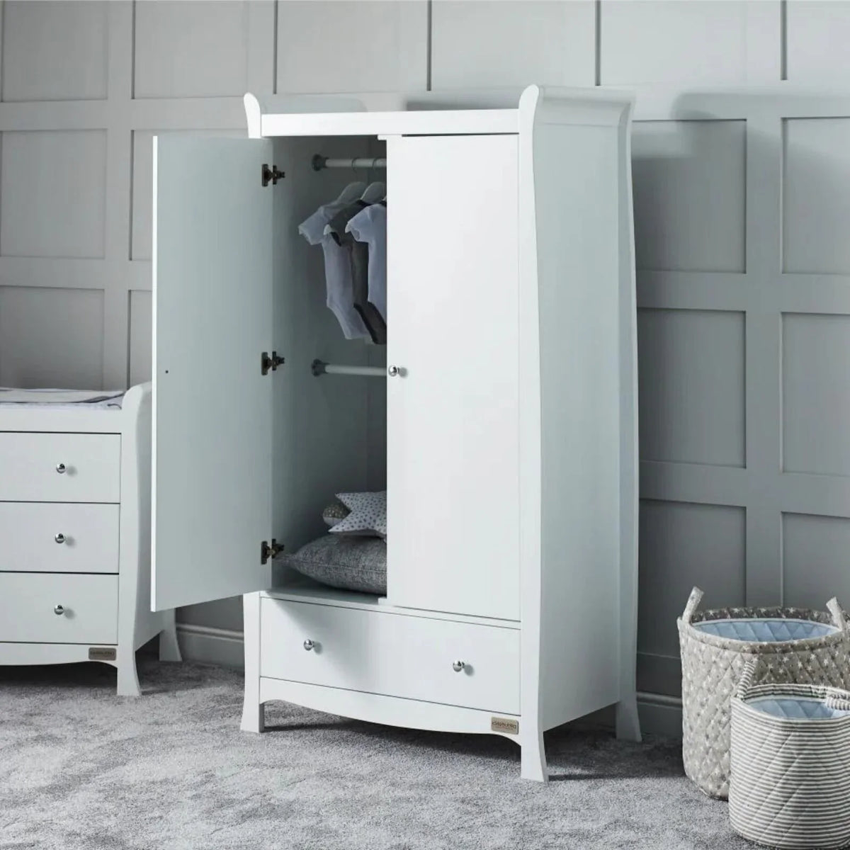 Ickle Bubba Snowdon Wardrobe - White