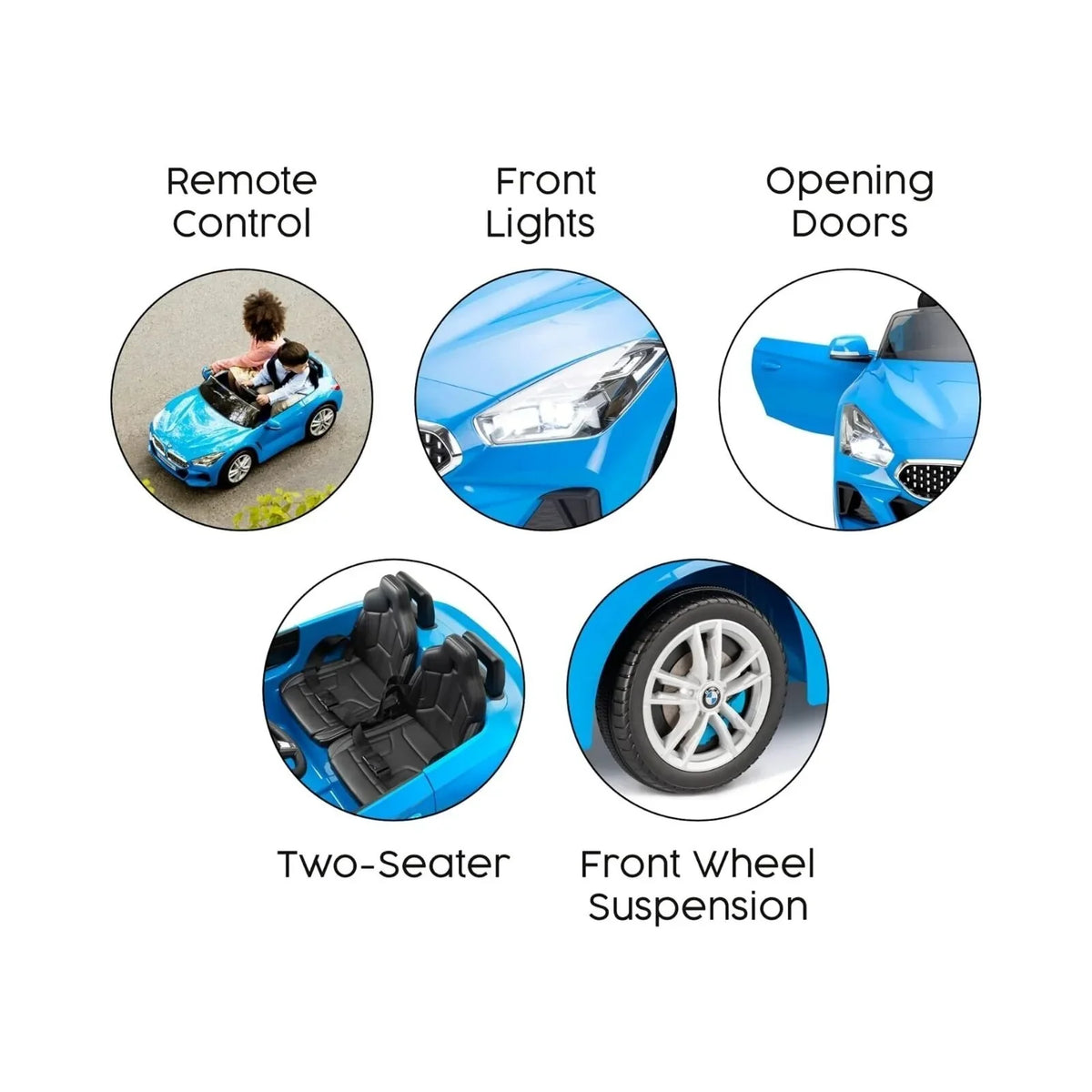 Xootz BMW Z4 12V Electric Ride On with Lithium Battery - Blue