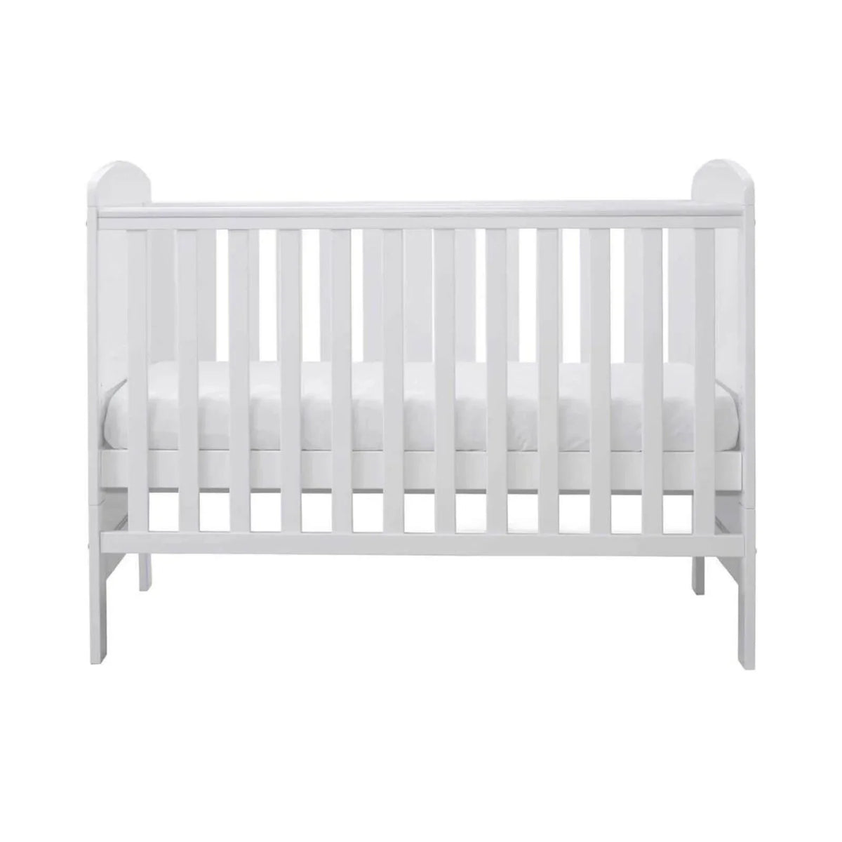 Ickle Bubba Coleby Mini Cot Bed White - Fibre Mattress
