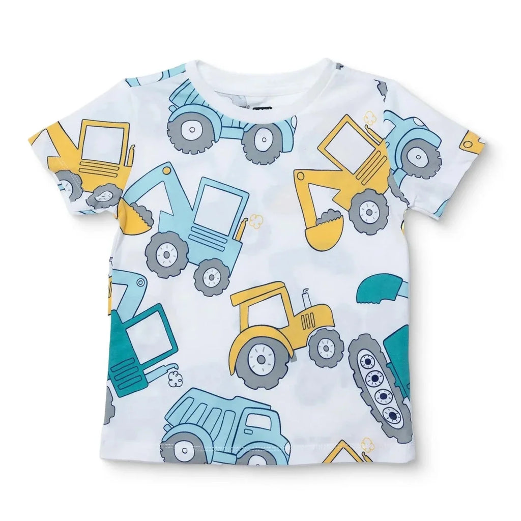 HelloBaby Short Sleeve Jersey Baby T-Shirt (6-9 Months to 4-5 Years) - White