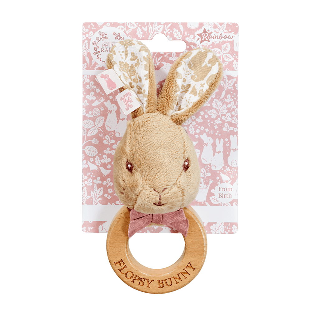 Peter Rabbit Flopsy Wooden Ring Rattle