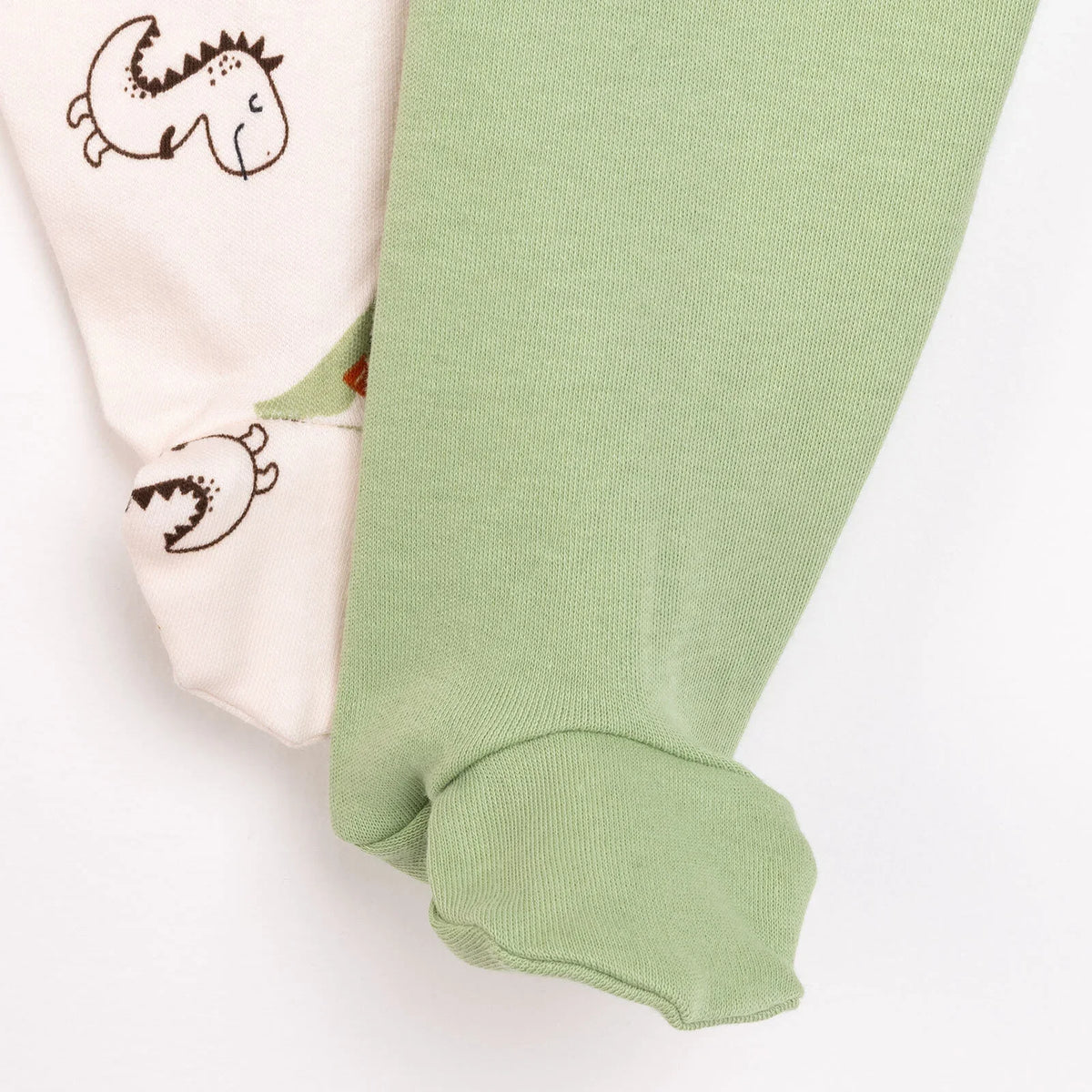 HelloBaby 2 Pack Footed Interlock Baby Bottoms (Newborn to 9 Months)