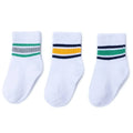 HelloBaby Striped 3 Pack Ankle Baby Socks (Newborn to 4-5 Years) - White