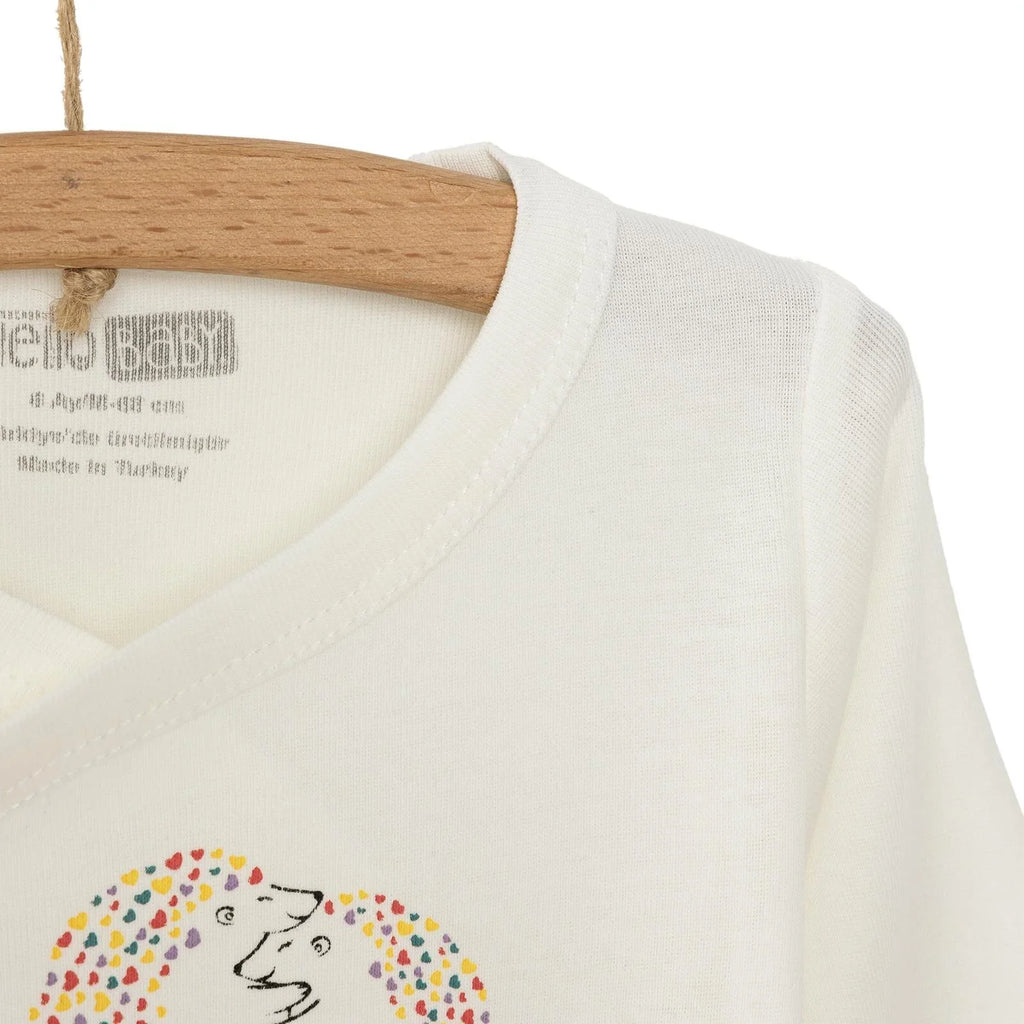HelloBaby Envelope Neck Long Sleeve Baby Bodysuit (Newborn to 9 Months)