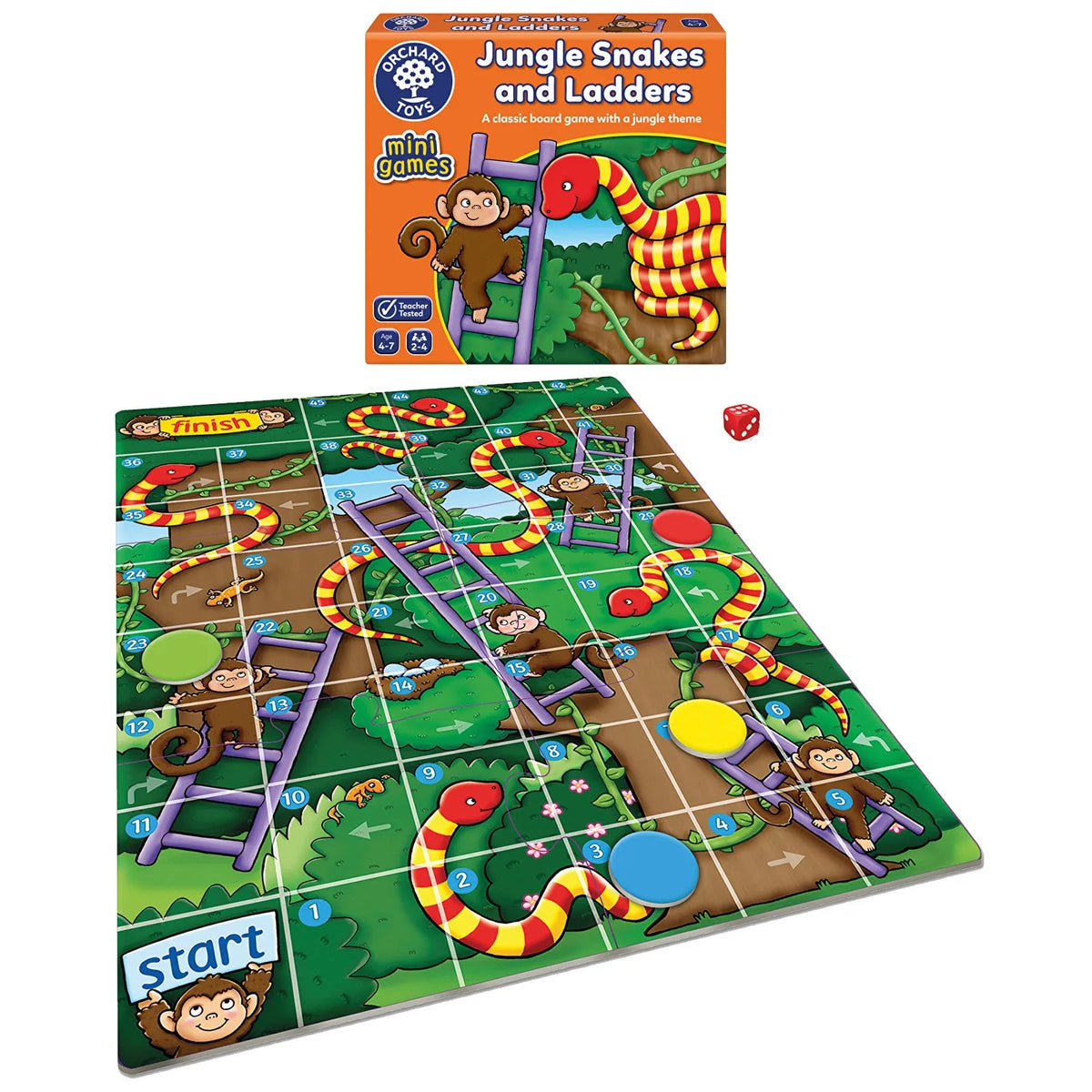 Orchard Toys Mini Games - Jungle Snakes & Ladders