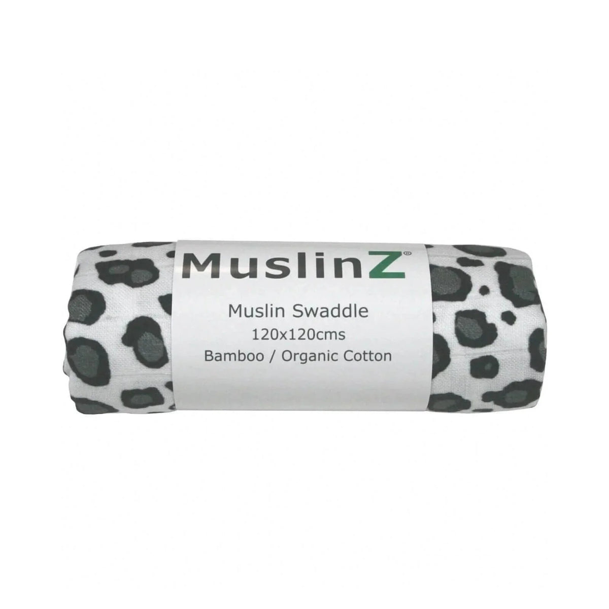 MuslinZ Bamboo/Organic Cotton Muslin Swaddle 120x120cm - Leopard
