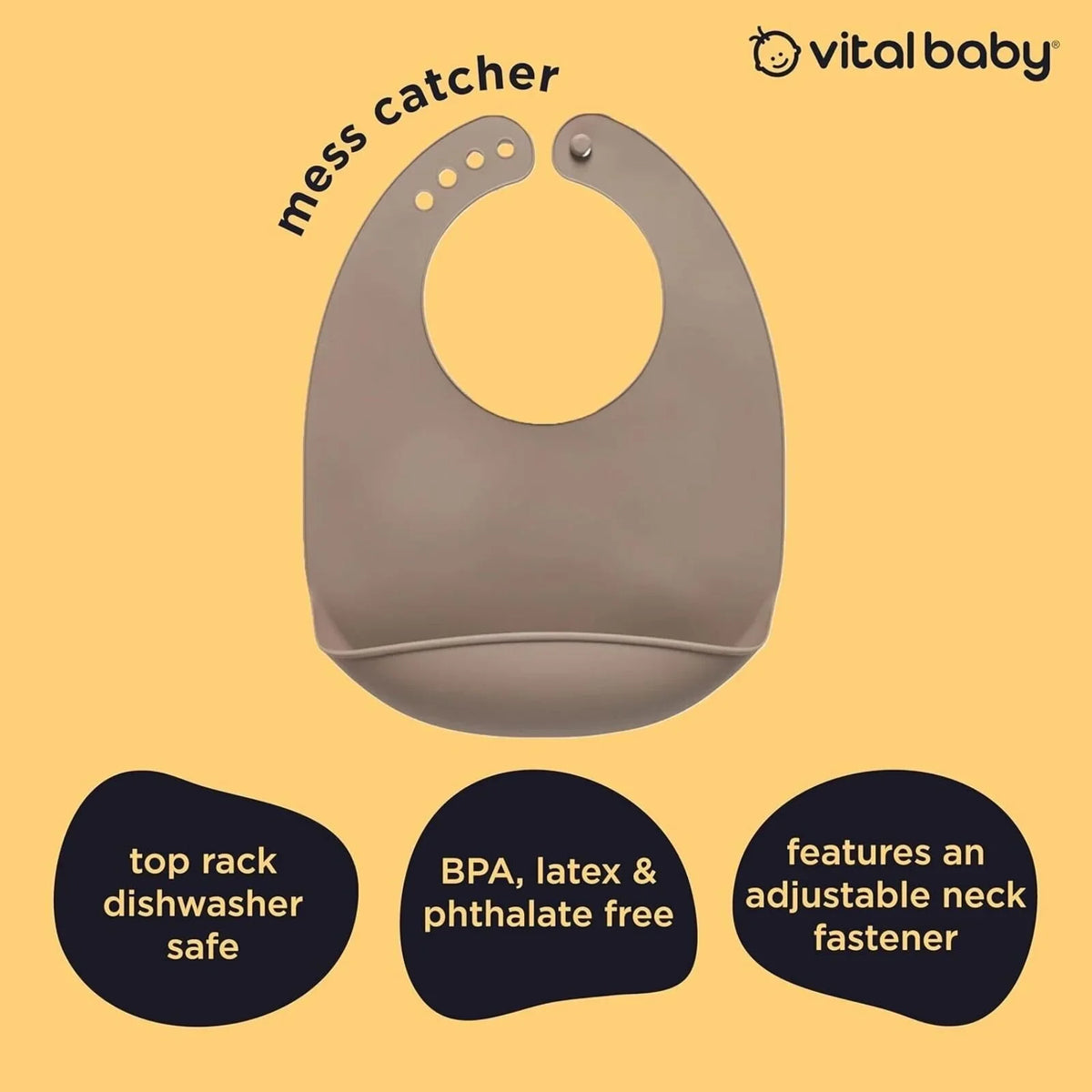 Vital Baby Nourish Mess Catcher - Natural Stone