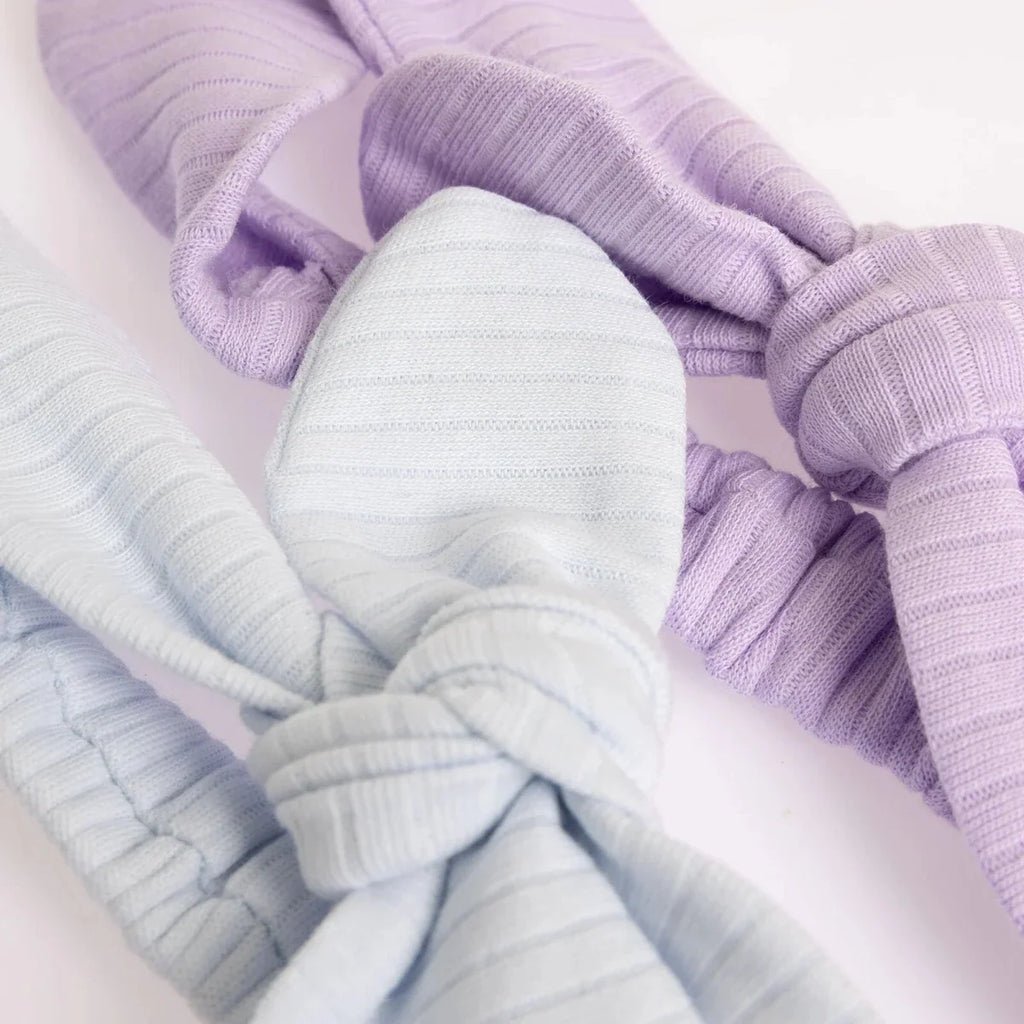HelloBaby 2 Pack Tie-Fastening Bow Baby Headbands (One Size)