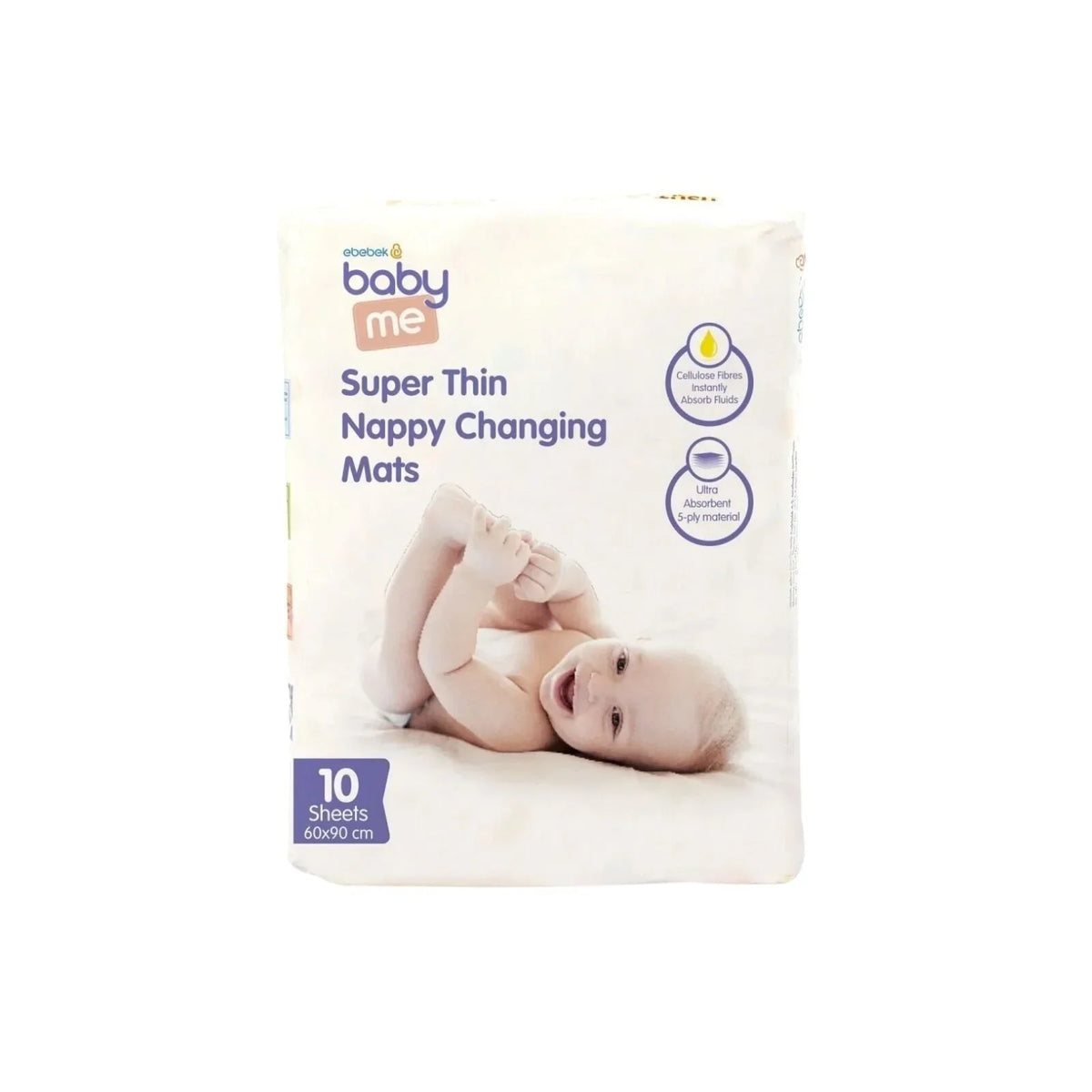 baby me Super Thin Nappy Changing Mats 60x90cm 10 pcs