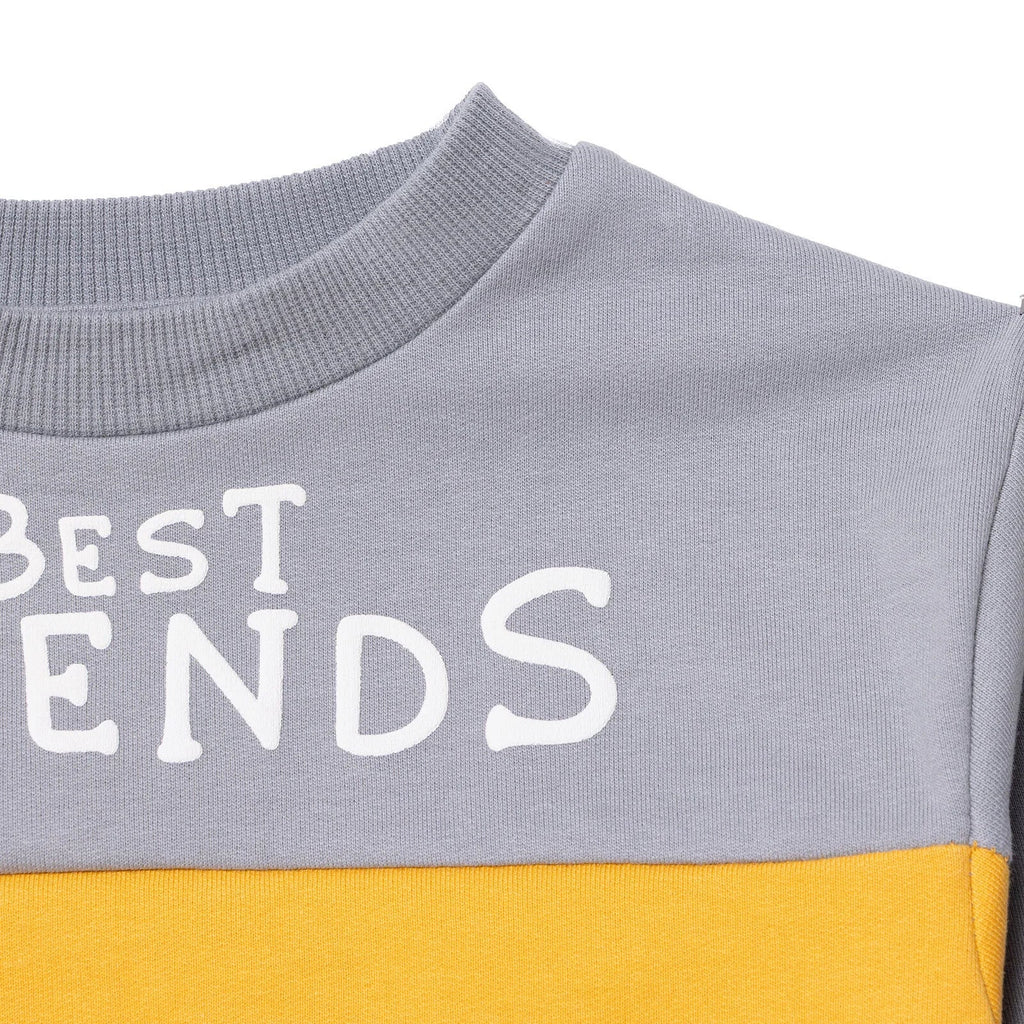 HelloBaby "Best Friends" Slogan Brushed Baby Sweatshirt & Joggers Set (3-6 Months to 4-5 Years)