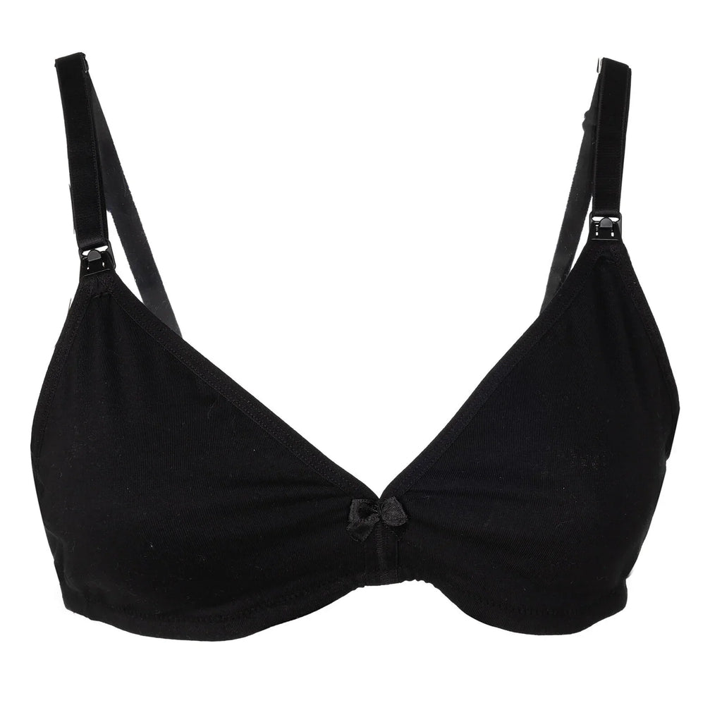 Baby Mom Bow Detail Women's Jersey Non-Padded Nursing Bra