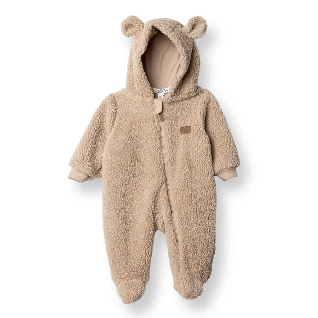 Midimod Hooded Soft Fleece Baby Pramsuit with Feet (3 Months to 12 Months)