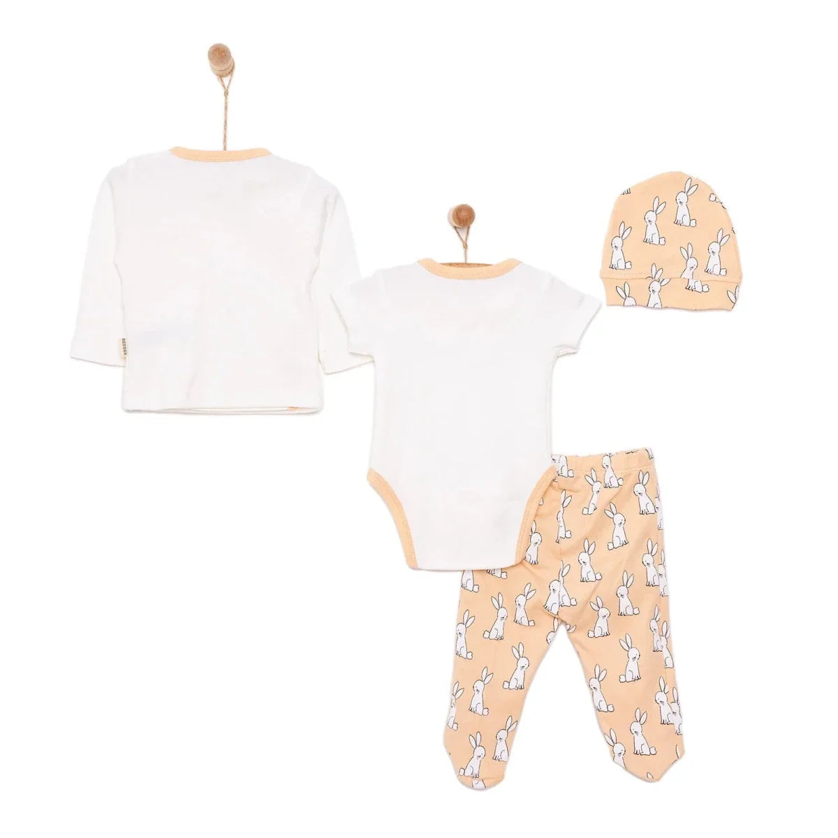 Bebbek 5 Piece Bunny Print Boxed Baby Hospital Bag Set (Newborn)