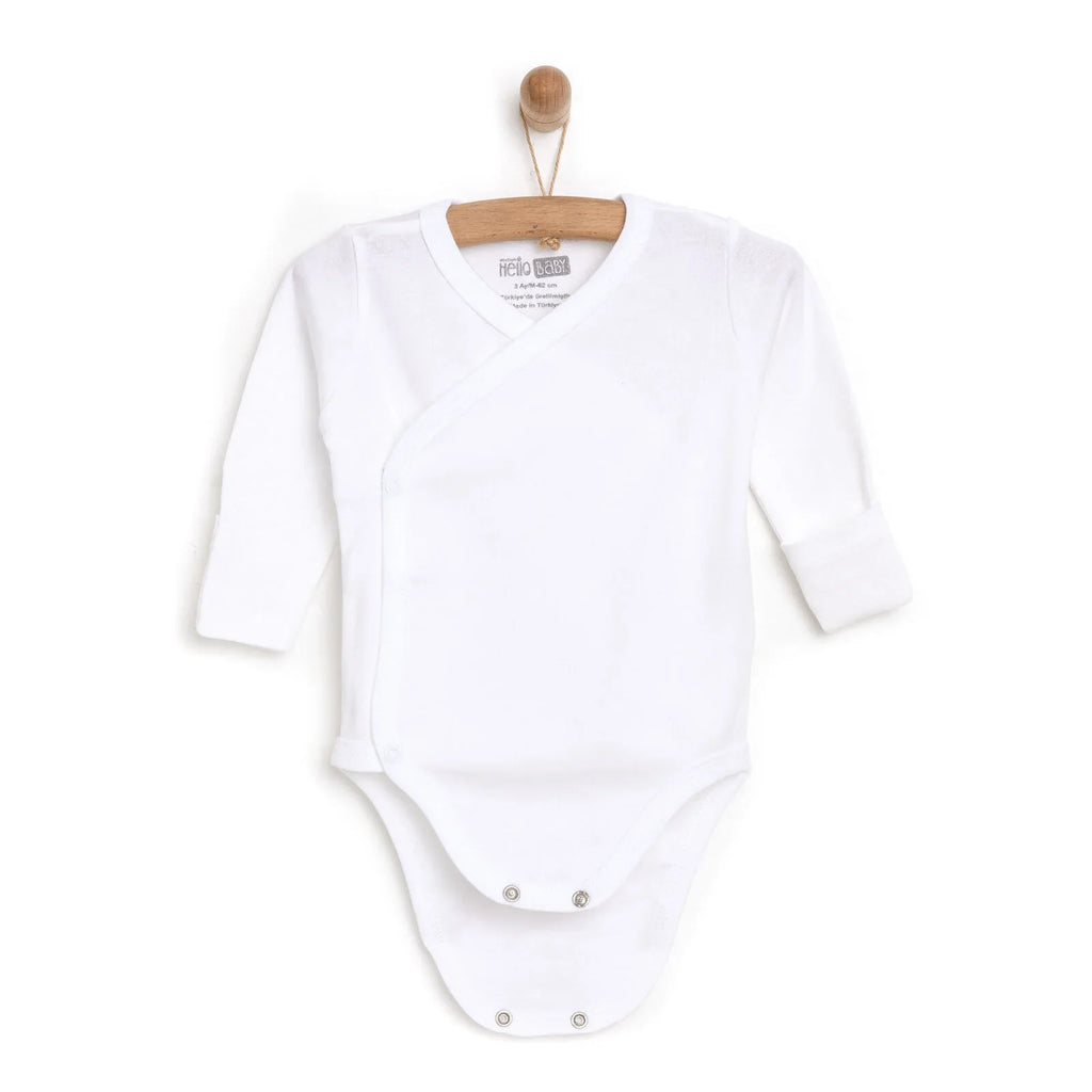 HelloBaby V Neck Long Sleeve Baby Bodysuit (Newborn to 9 Months)