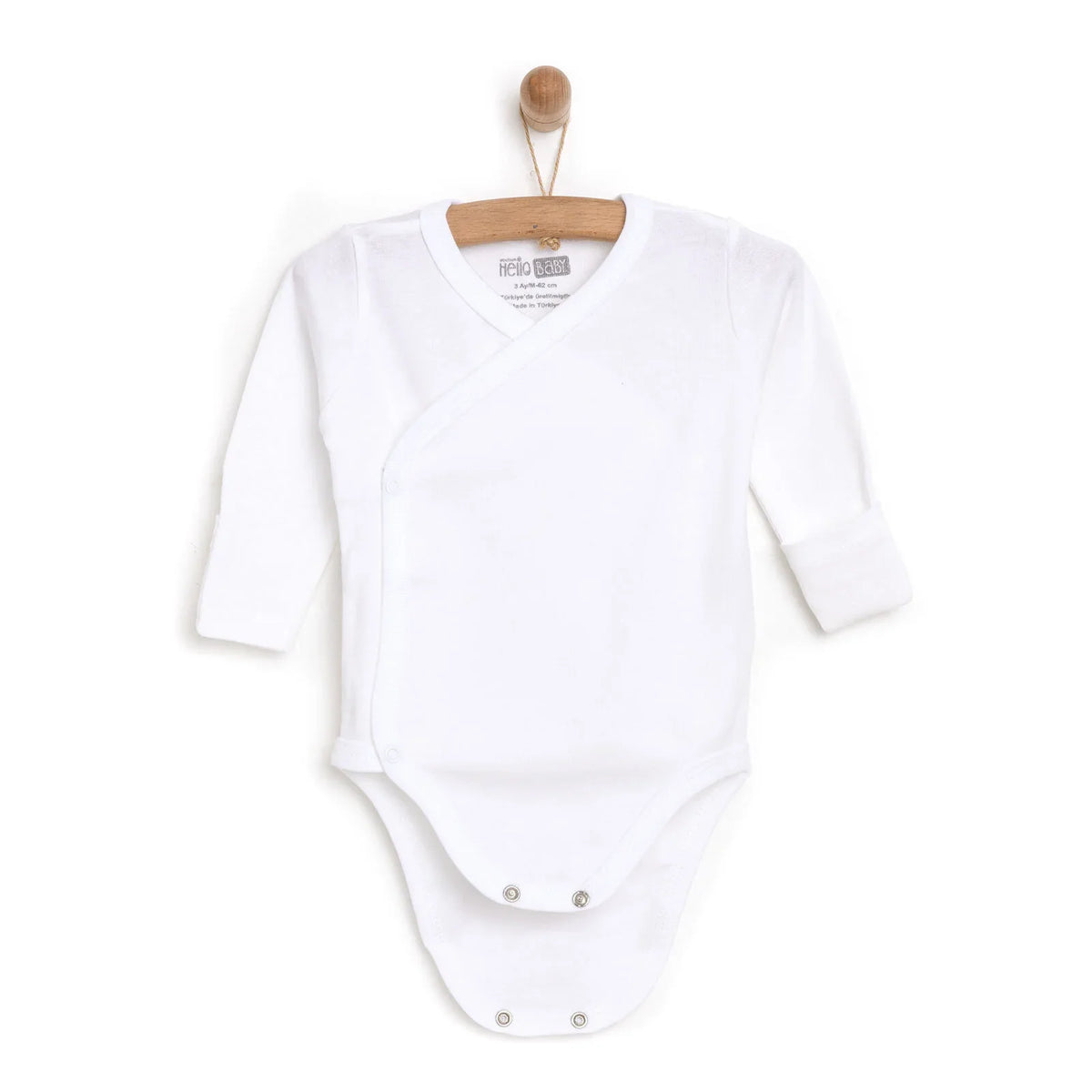 HelloBaby V Neck Long Sleeve Baby Bodysuit (Newborn to 9 Months)
