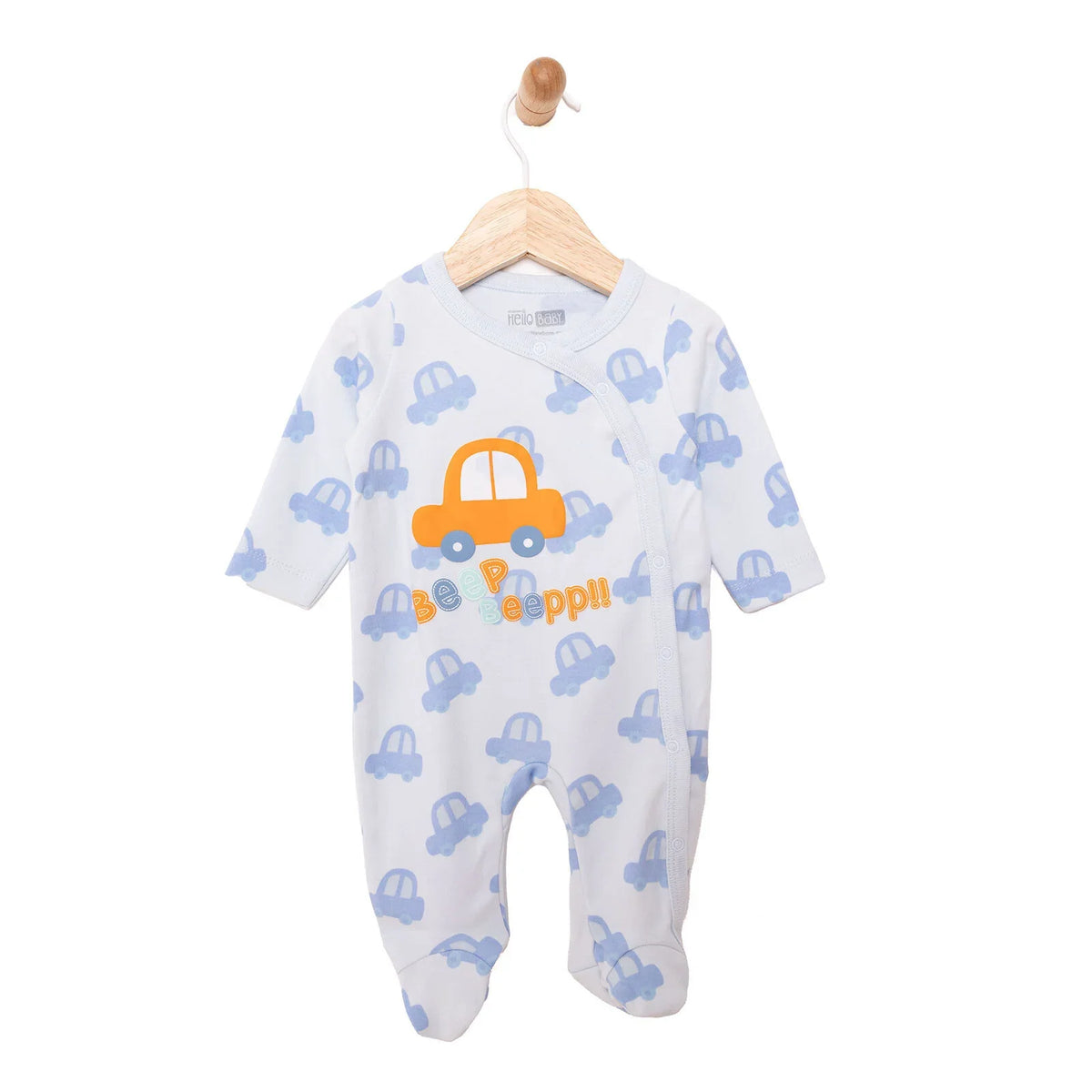 HelloBaby Long Sleeve Baby Sleepsuit with Feet (Newborn to 9 Months)