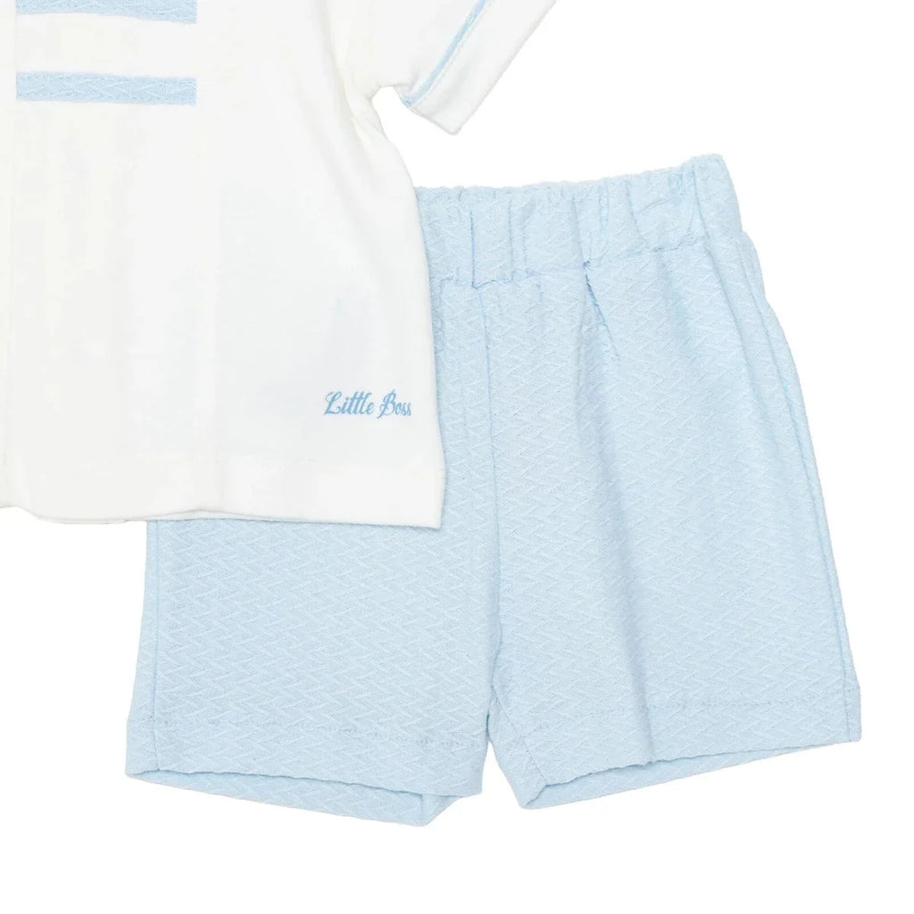 Bebetto Short Sleeve Baby T-Shirt & Shorts Set (1-3 Months to 12 Months) - Blue