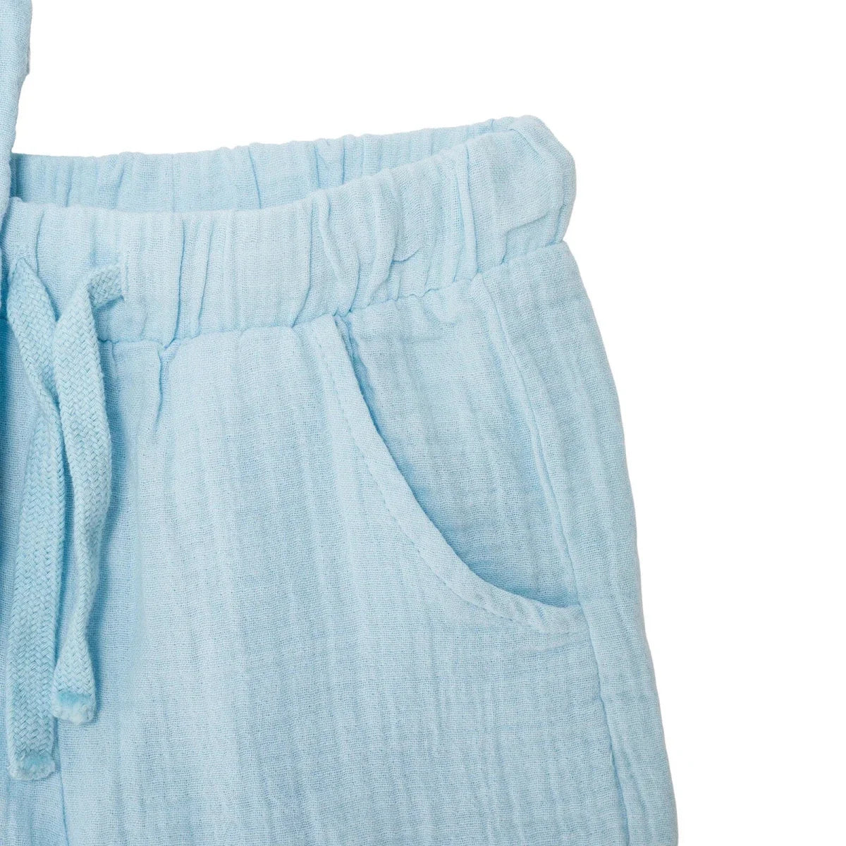 HelloBaby Turn-Up Muslin Baby Shirt & Shorts Set (6-9 Months to 4-5 Years) - Blue