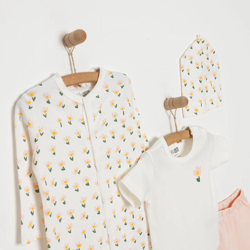 HelloBaby Floral Print 4 Piece Baby Hospital Bag Set (Newborn to 9 Months)
