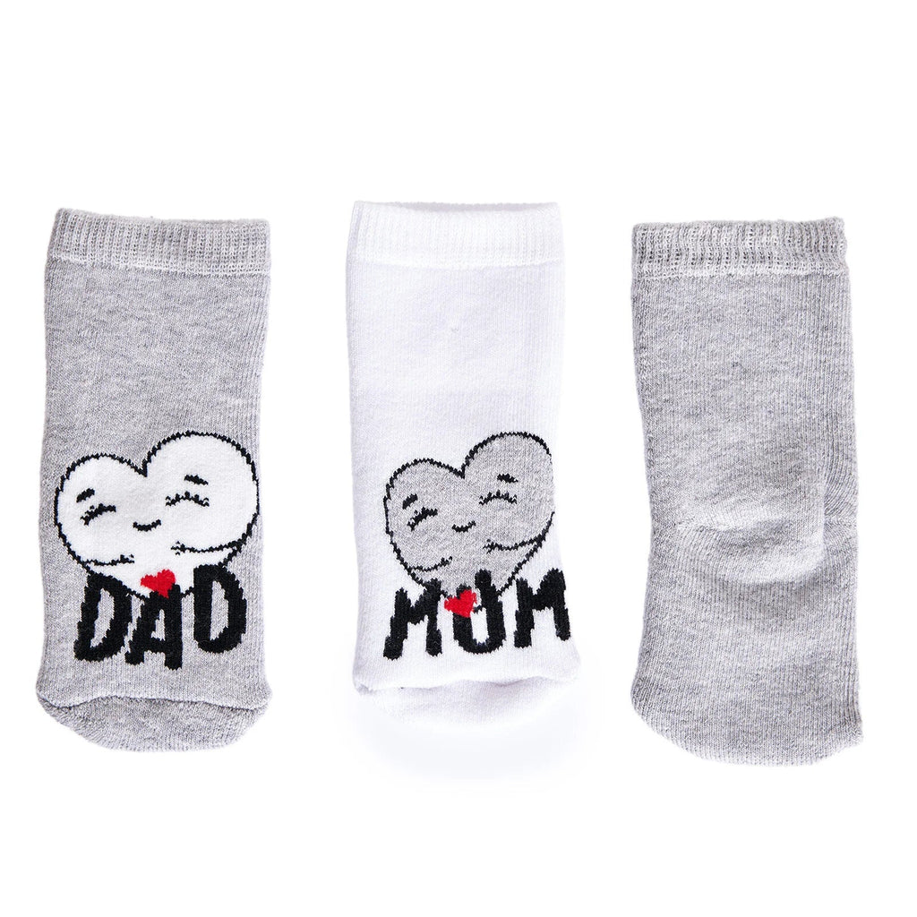 HelloBaby 3 Pack Heart Print Terry Baby Socks (Newborn to 4-5 Years)