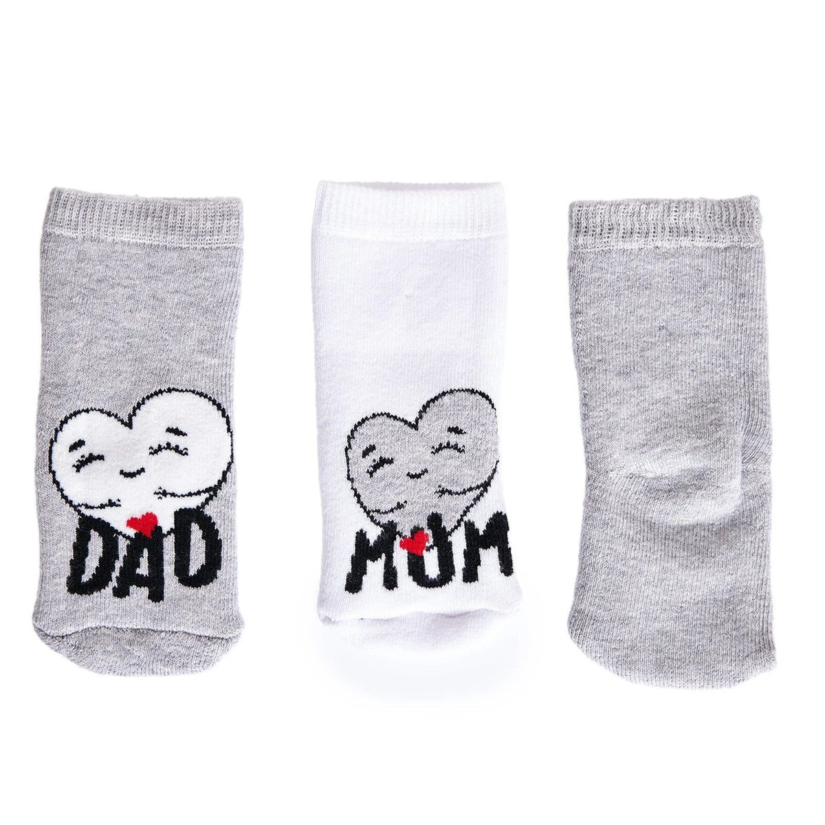 HelloBaby 3 Pack Heart Print Terry Baby Socks (Newborn to 4-5 Years)